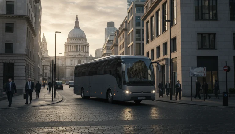 Corporate & Contract Coach Hire in the City of London Structured Transport for the Financial & Professional Services Core